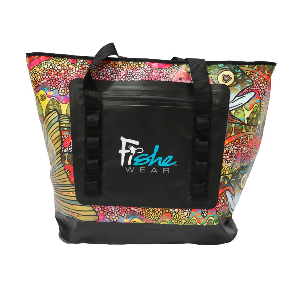 Fishewear Troutrageous Rainbow Wedge Tote